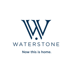 waterstone logo with tagline now this is home