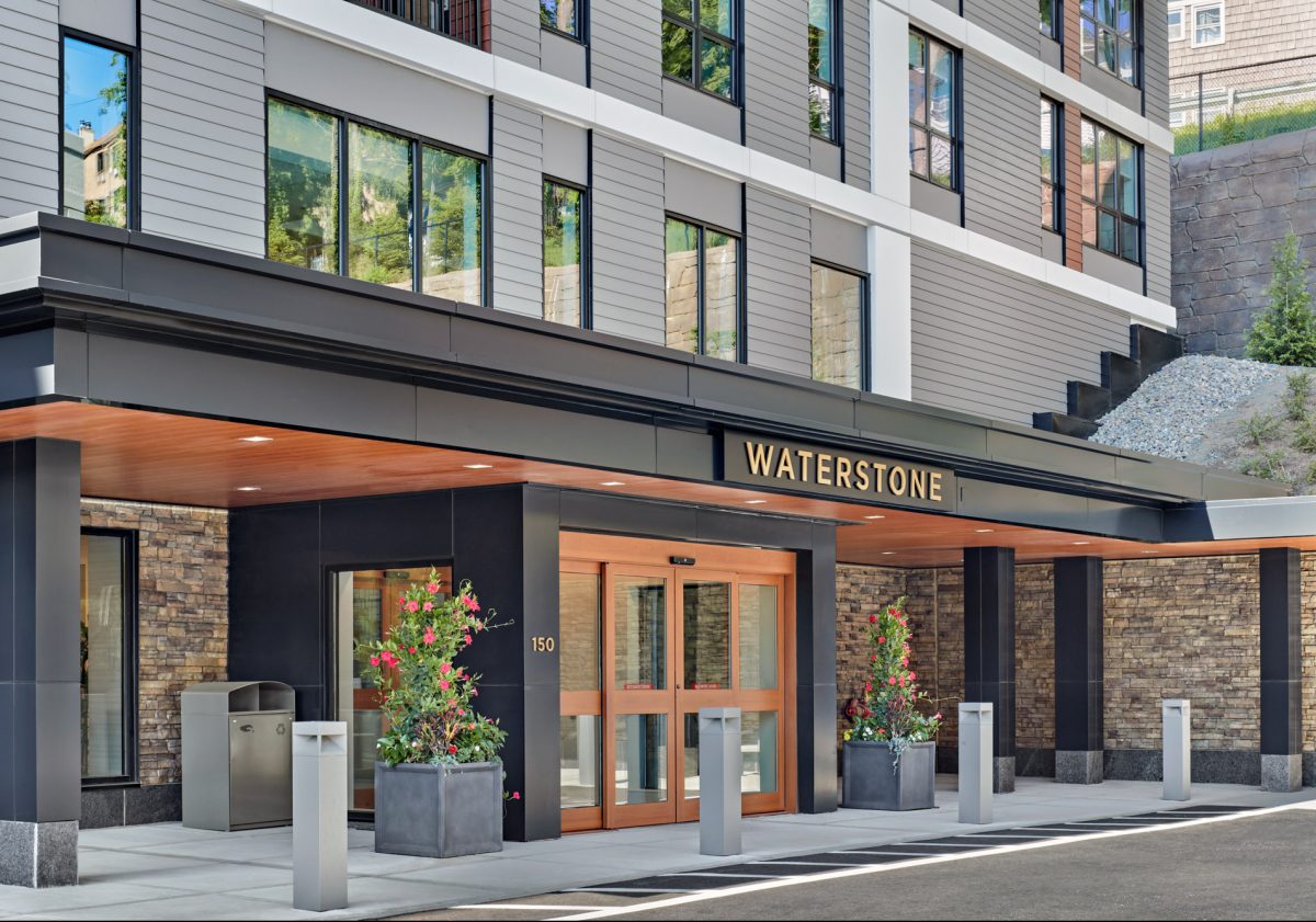 front entrance to waterstone at westchester