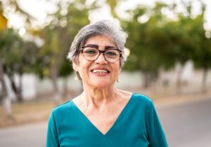 Portrait of senior woman outdoors